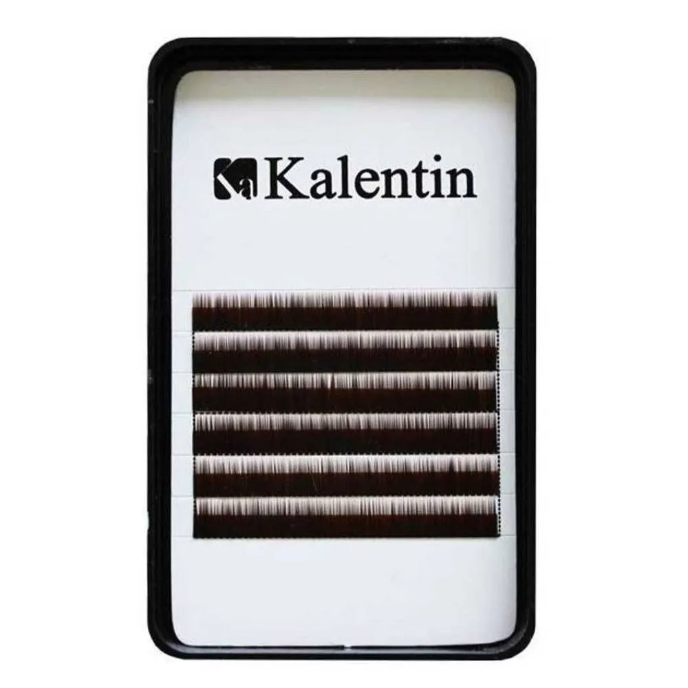 Kalentin Extensión de Cejas Planas Negras 5mm